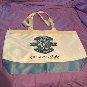 Disney Cruise Line 25th Anniversary Silver Castaway Club Tote Bag